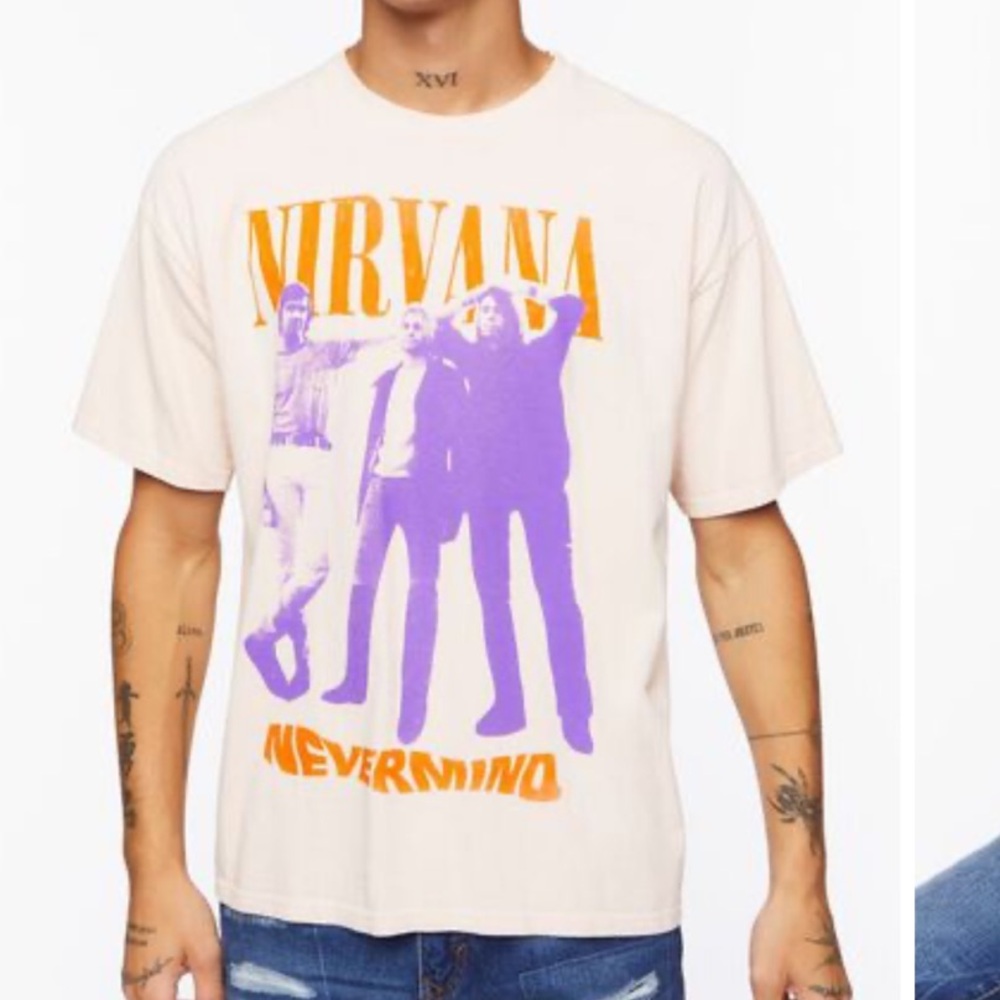 Nirvana Nevermind Graphic Tee - Cream